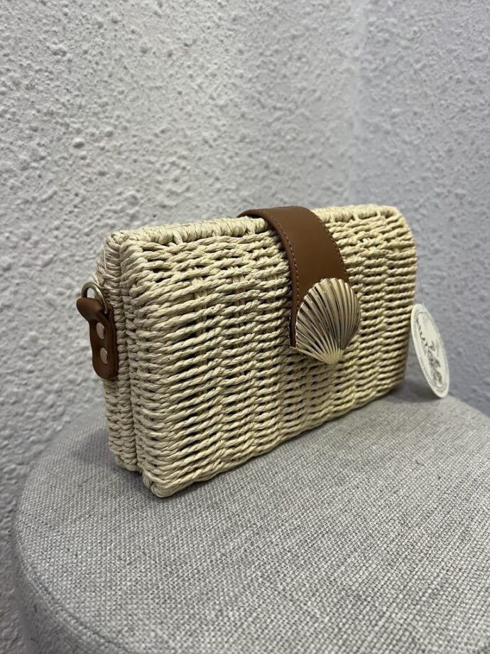 sac en paille coquillages