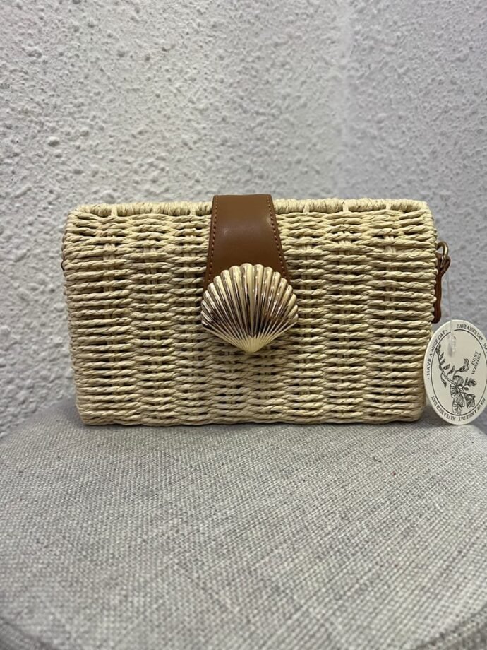 ⁦sac en paille coquillages⁩ - الصورة ⁦2⁩