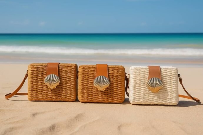 ⁦sac en paille coquillages⁩ - الصورة ⁦4⁩